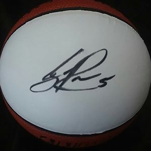 Autographed Jalen Rose mini basketball